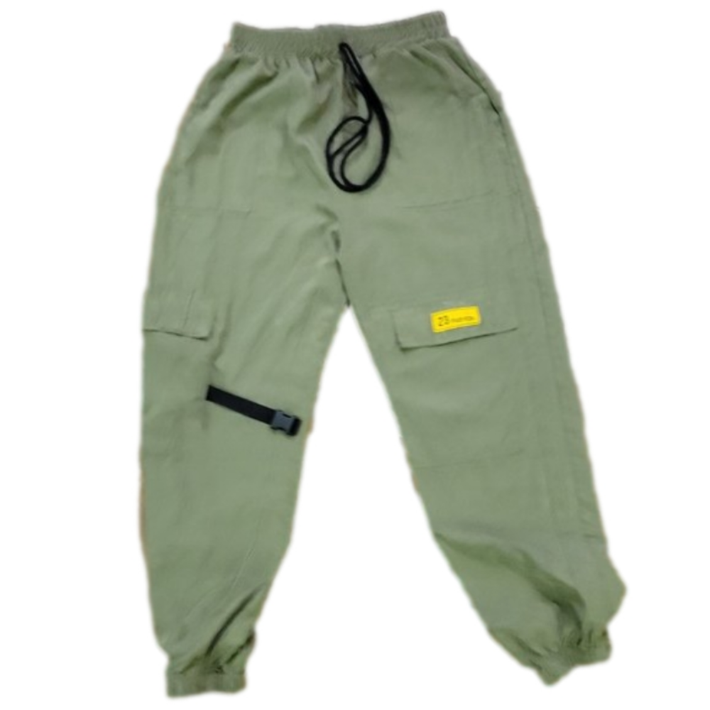 SHEIN KHAKI GREEN CARGO PANT JOGGERS - SIZE SMALL